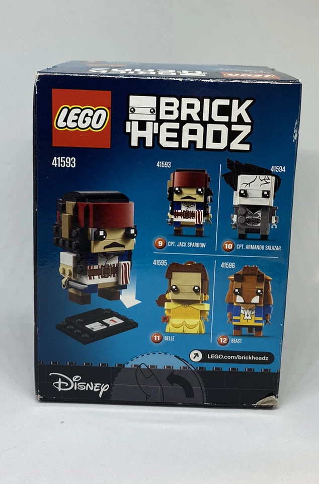Último 1 LEGO Pirata del Caribe BRICKHEADZ CAPITÁN JACK SPARROW 41593 Sellado Foto 3 de 4