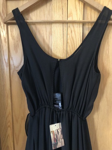 NWT SPARKLE & FADE URBAN OUTFITTERS DRESS HI LOW HEM BLACK SIZE XS $69 - Picture 7 of 10