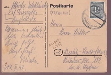 Gem. Editions, 920, Emergency Template. Friesoythe (17.3.47) Rs. Signed