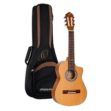 Ortega Guitars Requinto Series Pro 6 String Acoustic-Electric Guitar, Right