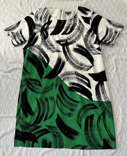 NWT Vince Camuto Sheath Dress Womens 18W Abstract Print Green Black White