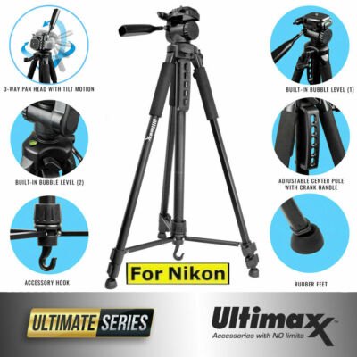  75'' PROFESSIONAL LIGHTWEIGHT HEAVY DUTY TRIPOD FOR SONY ALPHA DSLR CAMERAS