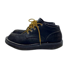 NICKS Boots Size US 8.5 Oxford Black Rough Out Suede Leather From Japan Used