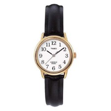 Timex Watch Ladies T20433 Indiglo Easy Reader Black Leather Strap - RRP £45.00