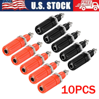 5 Pairs Binding Post M8 Thread Amplifier Connector Banana Plug Jack Socket