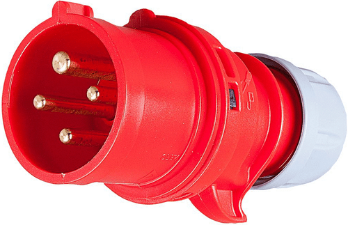 16 Amp 4 Pin Plug Male IP44 Connector Trailing 16A Red 400V 400 Volt Twist Lock - Picture 2 of 4