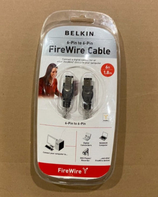 Belkin 6-Pin to 6-Pin FireWire Cable - 6 Feet - 1.8 meters Brand New in Package