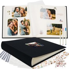 Premium Scrapbook Photo Album with Writing Space 12"x12" DIY Scrapbook Album ...