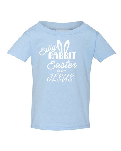 Toddler Youth Silly Rabbit Easter Is For Jesus Shirt Funny Christian Tee - Picture 6 of 9