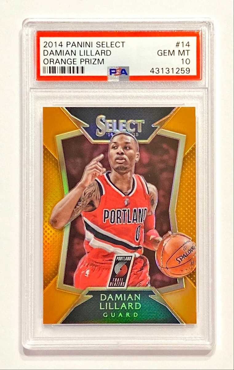 2014-15 Panini Select DAMIAN LILLARD #50/60 Orange Prizm PSA 10