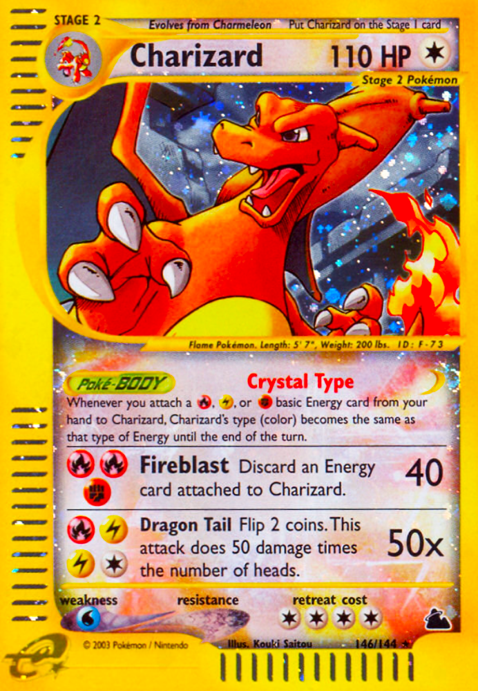 ポケモンカード　クリスタルタイプ　リザードン　Crystal charizard ポケカ】リザードン☆(クリスタルタイプ)の最新相場と値段の推移