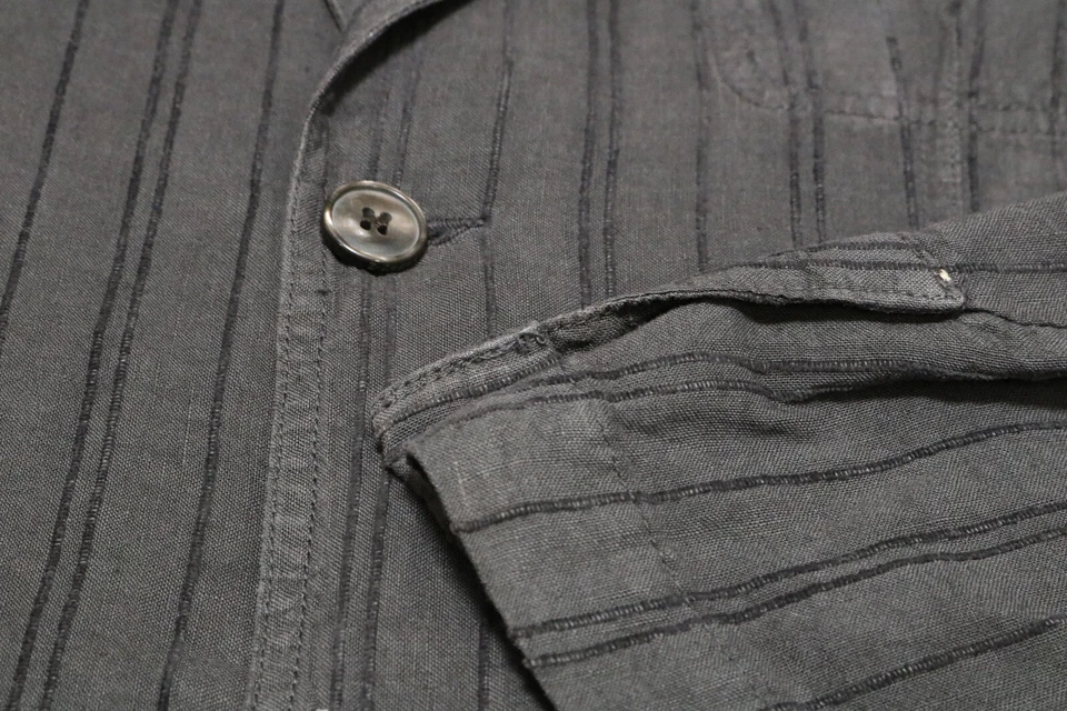 Z Zegna Hombres Blazer Abrigo Deportivo Chaqueta Informal Talla 52R Algodón Lino Gris Foto 2 de 4