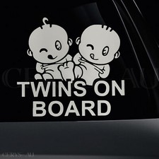 Baby TWIN On Board Stickers Reflective Car Vinyl Decal Sign Sticker Sign Child