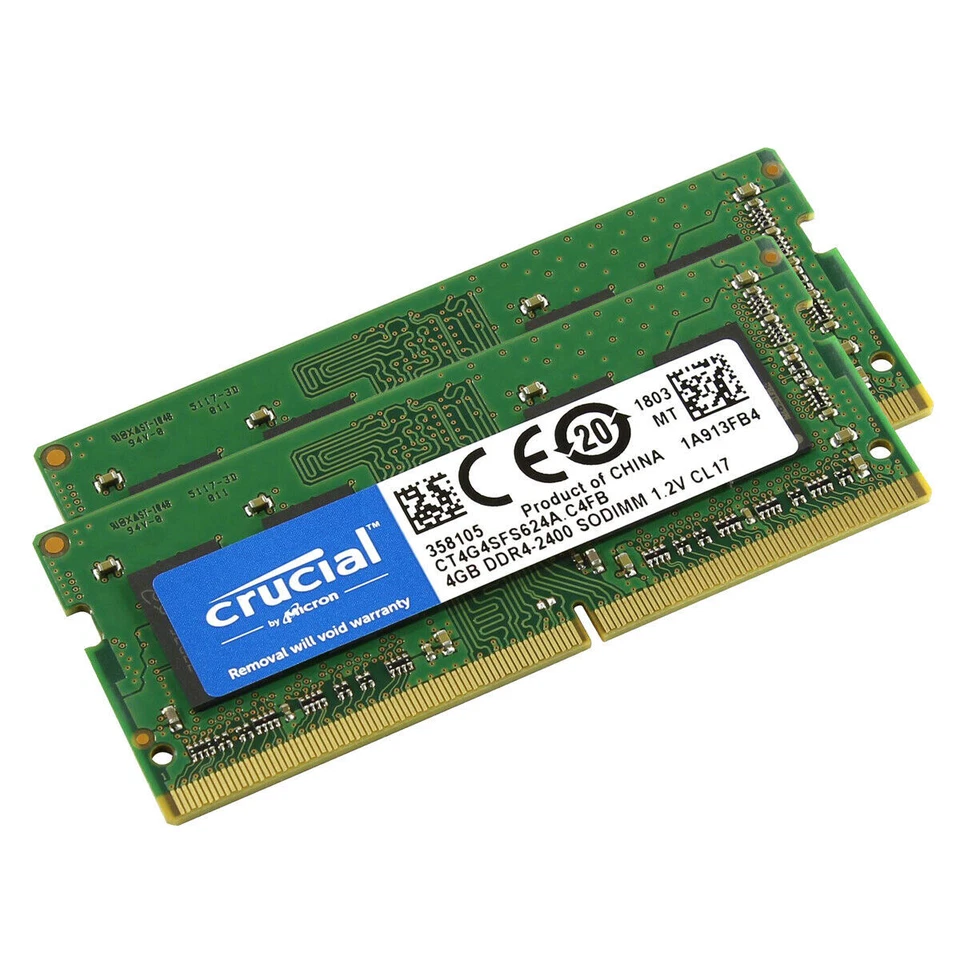 CRUCIAL DDR4 2x4GB 8GB 2400 PC4-19200 Laptop Notebook Memory RAM SODIMM 2Pcs 4GB - Image 3 of 4