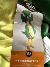 Plush Triceratops Dinosaur Baby Pullover Halloween Costume 0-6 Months