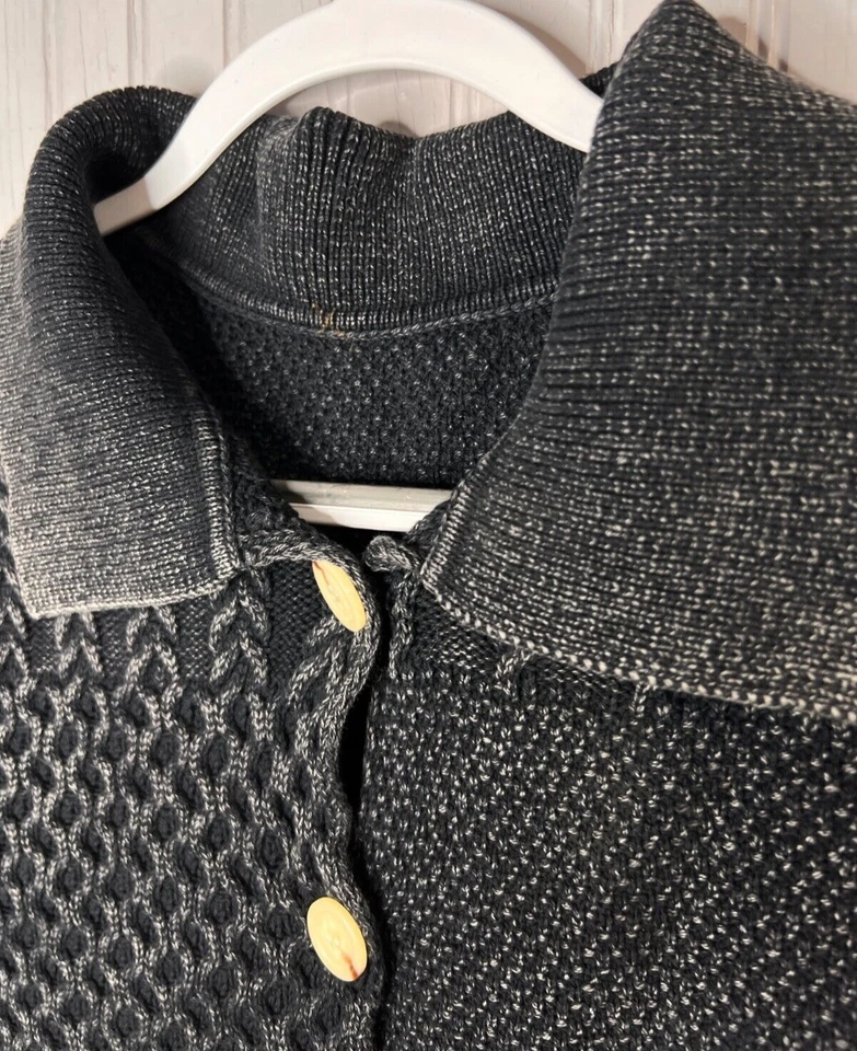 CÁRDIGAN Boutique Mujer 16 18 Negro Blanco Bolsillos con Botones Diseñador Nuevo sin Etiquetas Foto 3 de 4