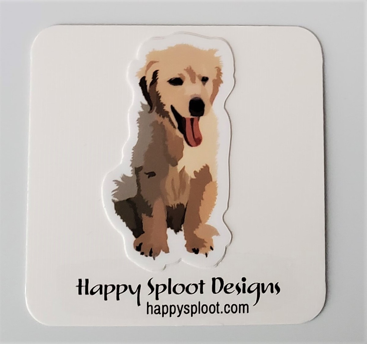 Golden Retriever Dog Sticker Water Bottle, Laptop, Phone Case, Dishwasher  Safe