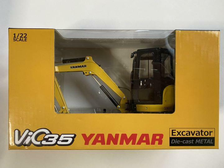 YANMAR ViC35 エクスカベーター 1/22スケール Yanmar Vio35 1/22 Small Heavy Equipment Excavator Bulltozer