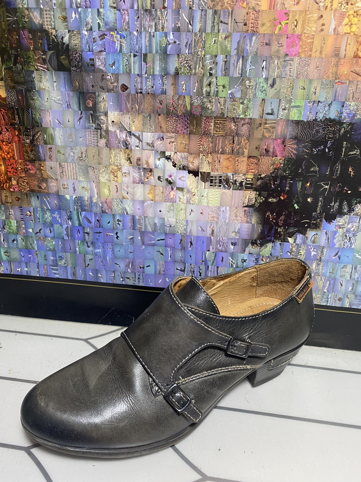 SAOLA Pikolinos Rotterdam doppio cinturino monaco pelle Oxford Euro 39 US 8 5 9