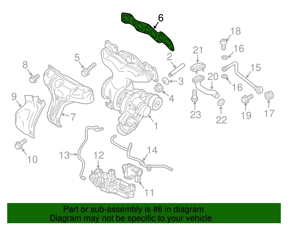 Junta colector escape original Volvo XC90 XC60 S60 S90 V60 V90 XC40 31316041 Foto 3 de 3