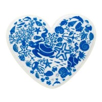 BüGelbild Applikation AufnäHer Patch Recycl-Patch Herz Meer Wasser 6,0 X 5,0 Cm