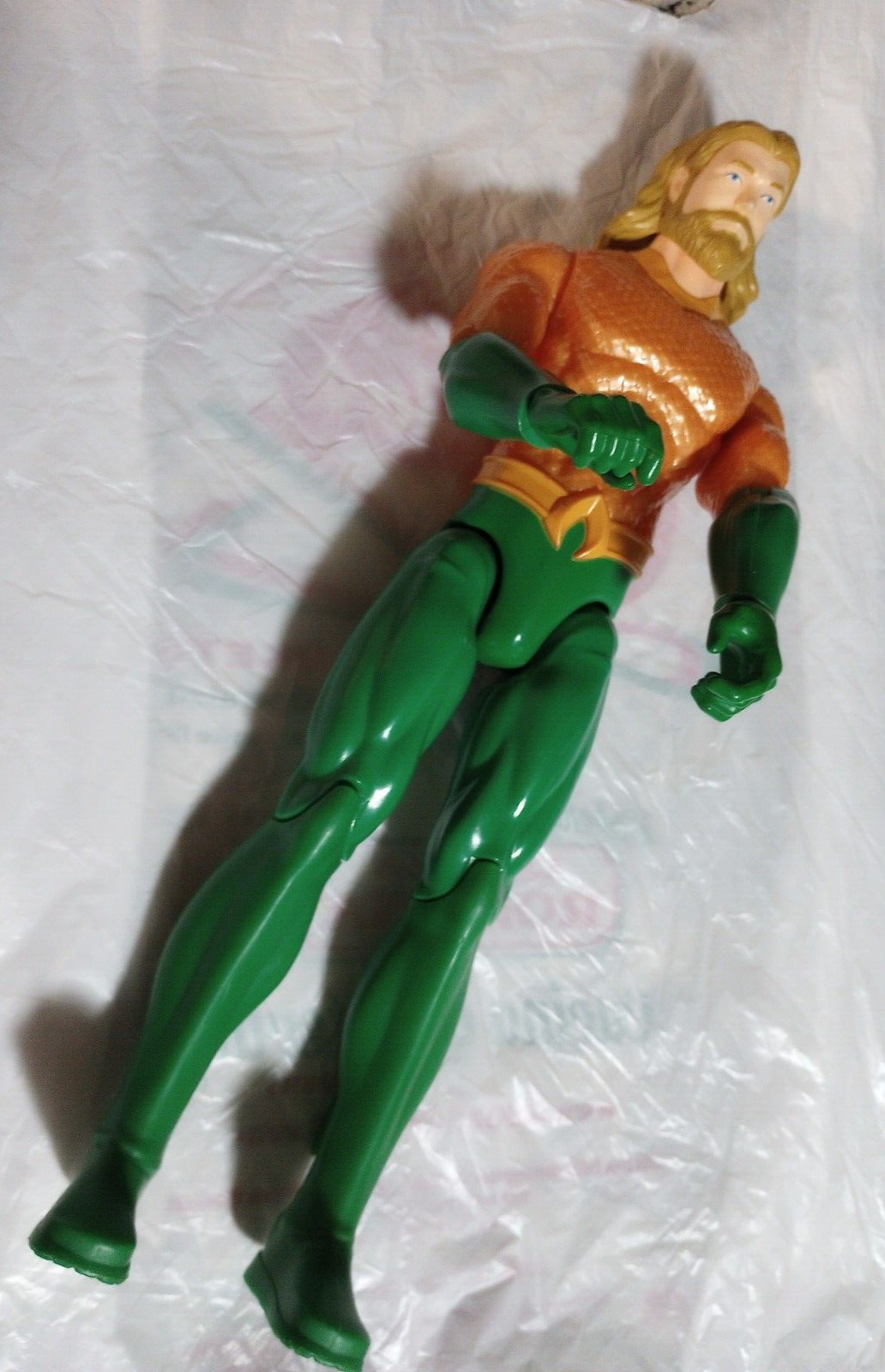 Aguaman 12Toy Action Figure DC Comics Larg Green and Gold Toy