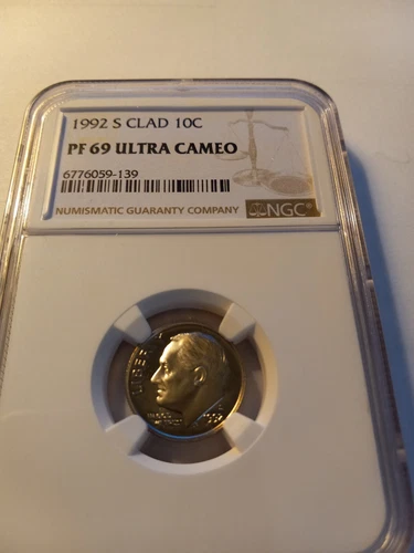 1992 S ROOSEVELT CLAD DIME PROOF NGC PF69 ULTRA CAMEO - GREAT LOOKING COIN
