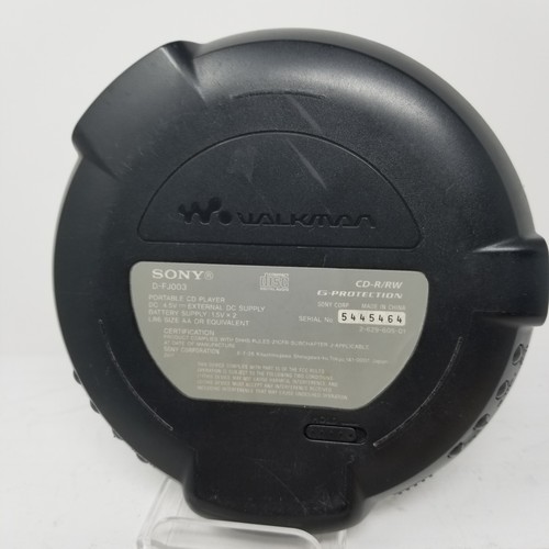 SONY CD Player Walkman D-FJ003 FM/AM Radio Black TESTED Parts/Repair - Picture 3 of 3