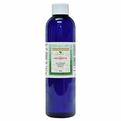 100% Pure Hazelnut Oil Cold Pressed Unrefined Hazel Nut Oil All Natural Carrier