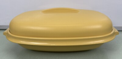 Tupperware Steamer Vegetable Rice Strainer Harvest Gold #1273 Vintage 3 Piece