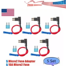 Micro2 Fuse Tap Mini Fuse Holder ADD-A-CIRCUIT Blade ATR/APT 15A fuse 12V 5PCS