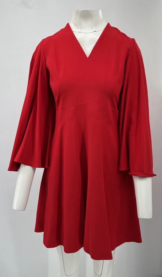 Vestido Alexander McQueen 2016 ALTERADO Rojo Manga Capa Mini Bata En Tissu talla 44 Foto 2 de 4