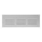 White Metal Air Vent Grille 300mm x 100mm with Fly Screen Flat Louvre Duct Cover