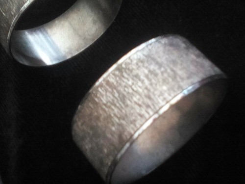 Napkin rings x 6, silver-coloured, textured metal, oval shape - 第 10/12 張圖片