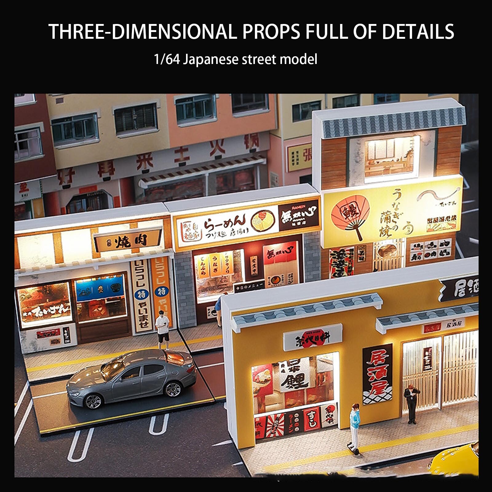 1/64 Japanese Tavern Scene Miniature Props for Car Models NewTDK