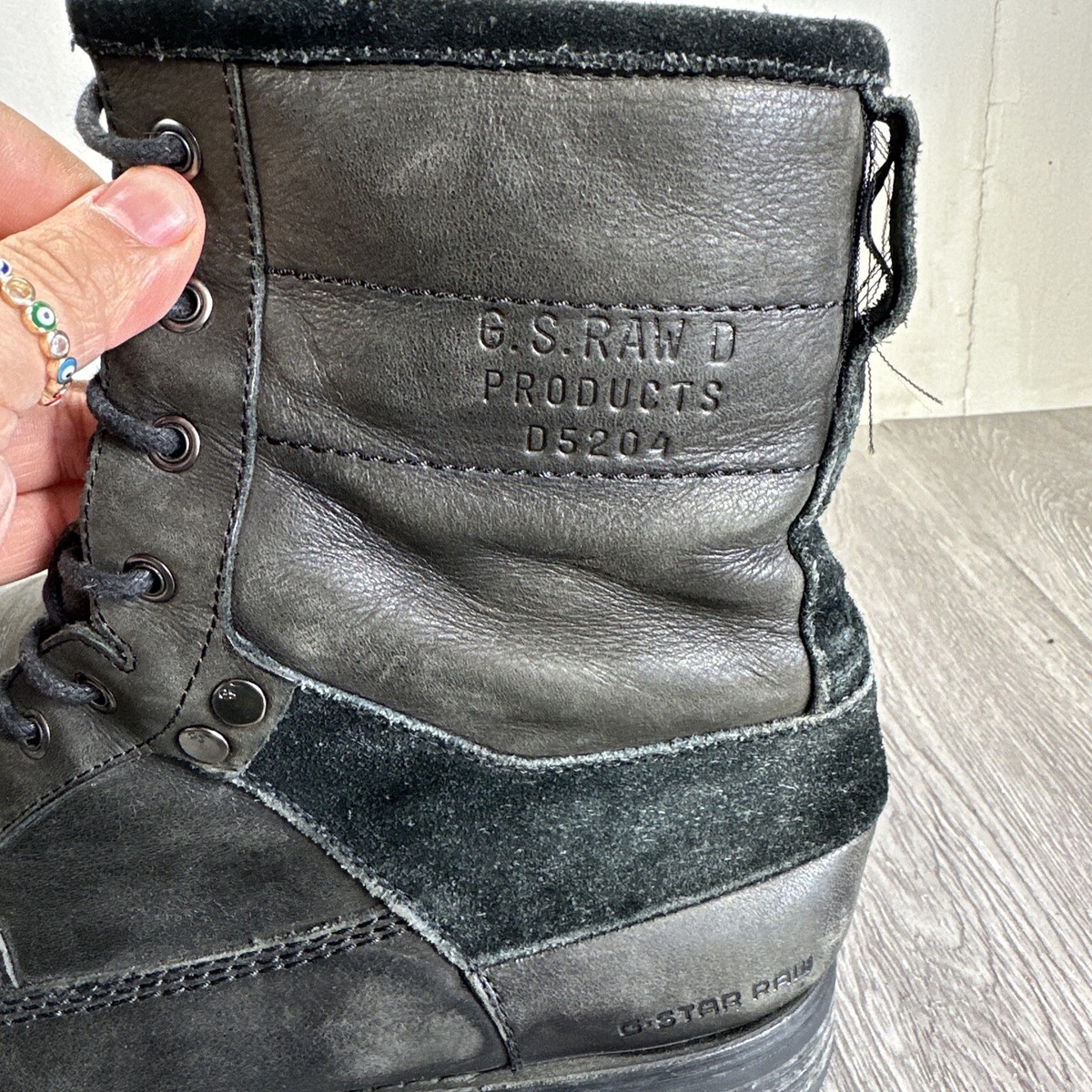 G-Star Raw Patton Black Lace Up Combat Boot Chukkas Leather Mens 13 G-Star Raw Boots Men 13 Black Patton III Combat Cargo  main image 3