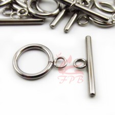 Stainless Steel Toggle Clasp Set - 2/5/10 Wholesale Findings F1089