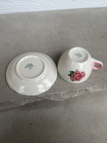 Vintage Syracuse China Victoria Rose? CUP & SAUCER Fast Ship - Picture 6 of 6