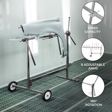 Rotating Paint Panel Stand Large Mobile Panelstand Rack Body Shop Repair Garage