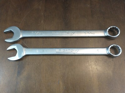 Wright Grip Combination Wrenches Tools SAE  1'' & 1-1/16''