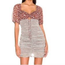 Free People NEW Floral Boho Bohemian Cottagecore Coquette Fairy Dress Small NWT