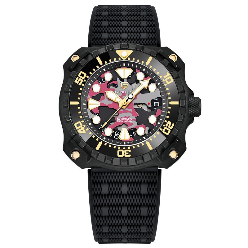 PAGANI DESIGN Men Automatic Watch Military Mechanical Wristwatch Luminous Diver