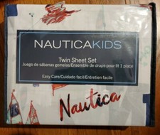 Nautica Sketchy Ships Cotton-Rich Kids Sheet Set