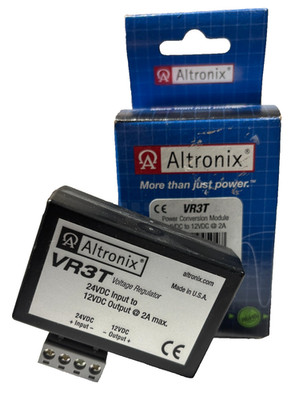 Altronix VR3T, Power Conversion Module 24VDC to 12VDC output @ 2A max - NEW!