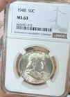 1948 Franklin Half Dollar NGC MS63