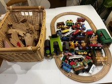 Brio Wooden Train Set with Trains, Track, Bridges, Turning, and Accessories