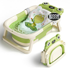 Baby Bathtub, Collapsible Newborn Bathtub for Infant to Toddler 0-24 Months with