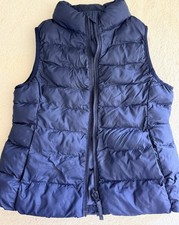 UNIQLO Kids Navy Blue Puffer Vest Lightweight Full Zip Size 5/6 Unisex