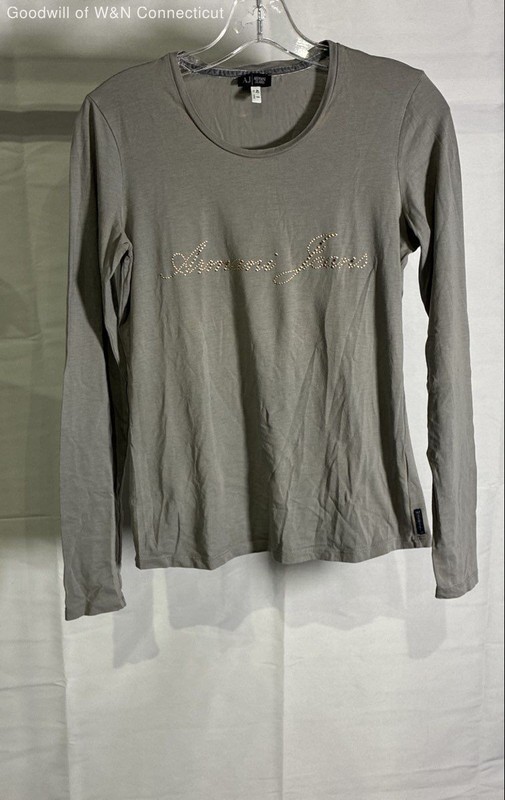 Armani Women's Gray T-Shirt Size S Regular