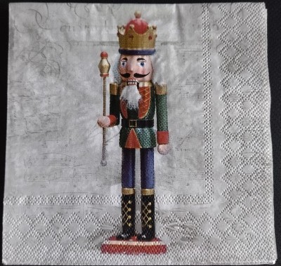 4 Stück Servietten für Decoupage Nussknacker